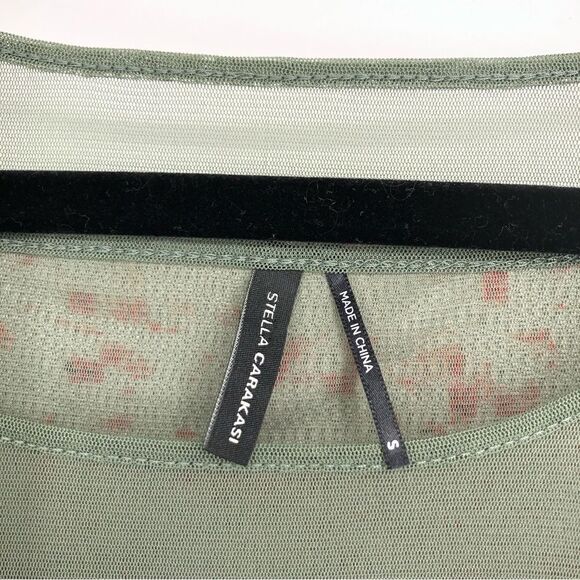 STELLA CARAKASI Lagenlook Floral Tunic Green Size Small - Picture 6 of 7